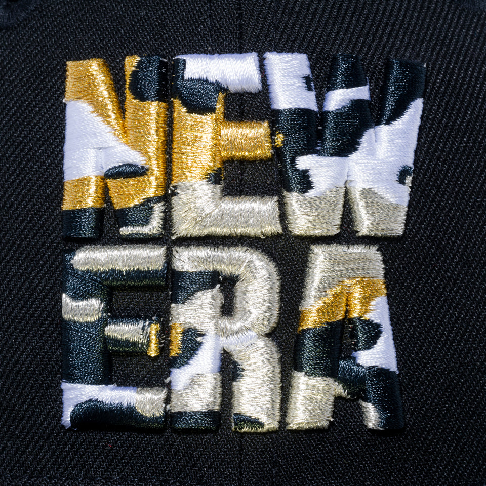 59FIFTY Square Camo Logo ブラック ゴールド/シルバー/グラファイト