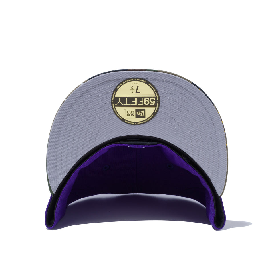59FIFTY Camo Splatter ロサンゼルス・レイカーズ トゥルーパープル ウッドランドカモバイザー - 12589202-700| NEW ERA ニューエラ公式オンラインストア
