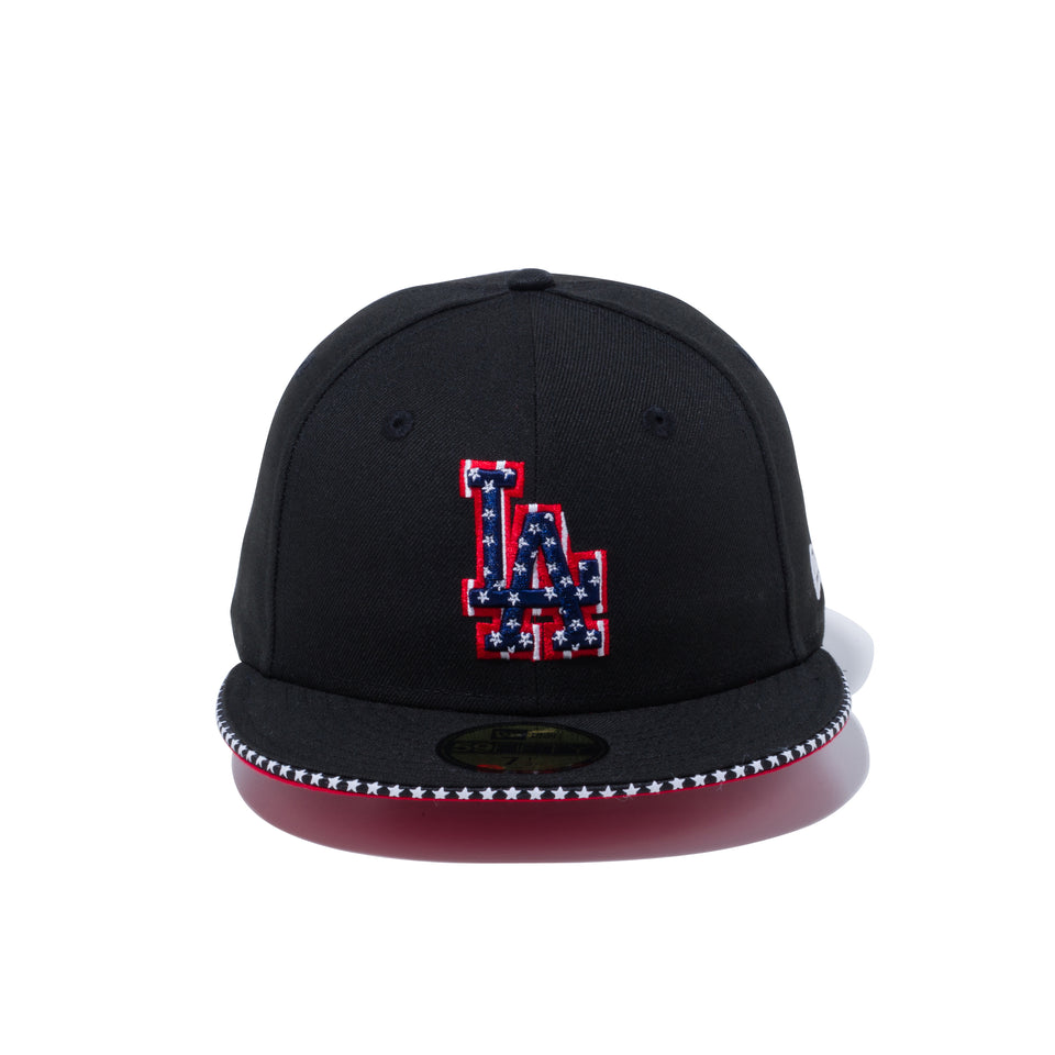 59FIFTY スター サンドイッチバイザー ロサンゼルス・ドジャース スターロゴ ブラック