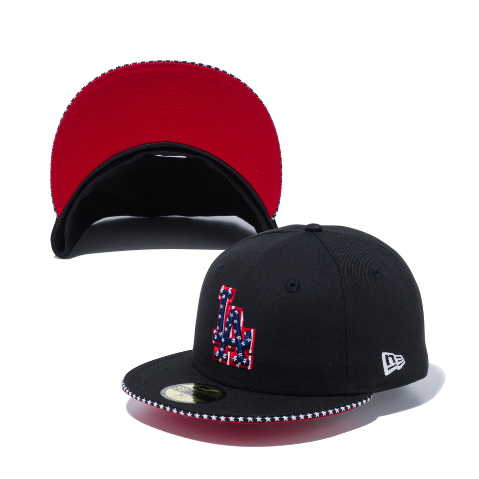 59FIFTY スター サンドイッチバイザー ロサンゼルス・ドジャース スターロゴ ブラック