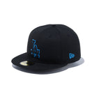 59FIFTY MLB ネオンフレーム ロサンゼルス・ドジャース ブラック/ドルフィンブルー