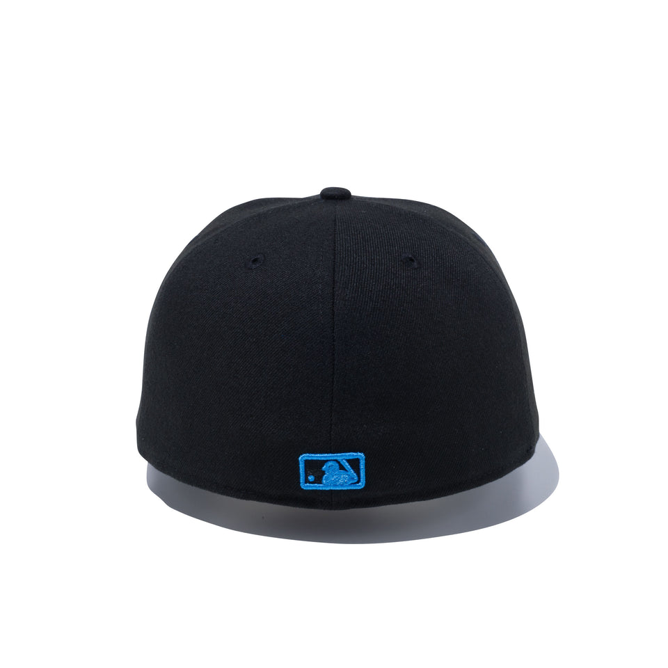 59FIFTY MLB ネオンフレーム ロサンゼルス・ドジャース ブラック/ドルフィンブルー