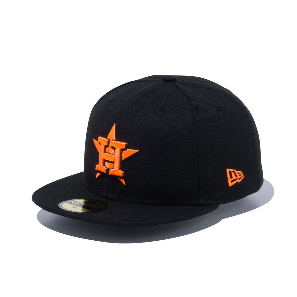 59FIFTY MLB ネオンフレーム ヒューストン・アストロズ ブラック/ネオンオレンジ