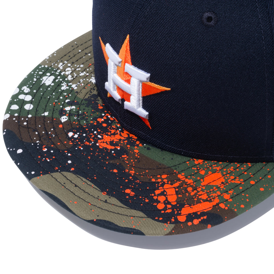 59FIFTY Camo Splatter ヒューストン・アストロズ ネイビー ウッドランドカモバイザー - 12589227-700| NEW ERA ニューエラ公式オンラインストア