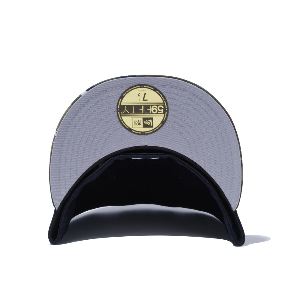 59FIFTY Camo Splatter デトロイト・タイガース ネイビー ウッドランドカモバイザー - 12589228-700| NEW ERA ニューエラ公式オンラインストア
