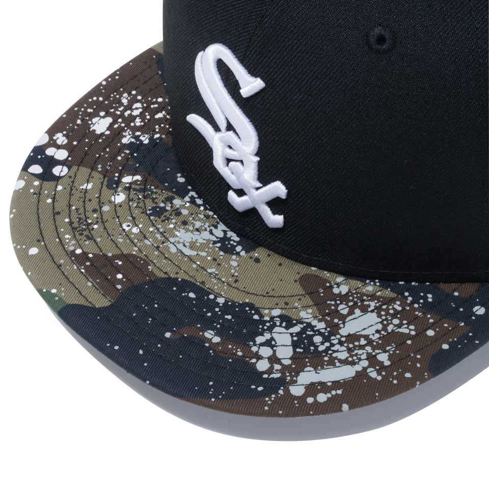 59FIFTY Camo Splatter シカゴ・ホワイトソックス ブラック ウッドランドカモバイザー - 12589229-700| NEW ERA ニューエラ公式オンラインストア