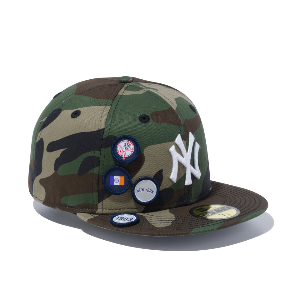 59FIFTY 6パッチ ニューヨーク・ヤンキース ウッドランドカモ - 12589230-700| NEW ERA ニューエラ公式オンラインストア