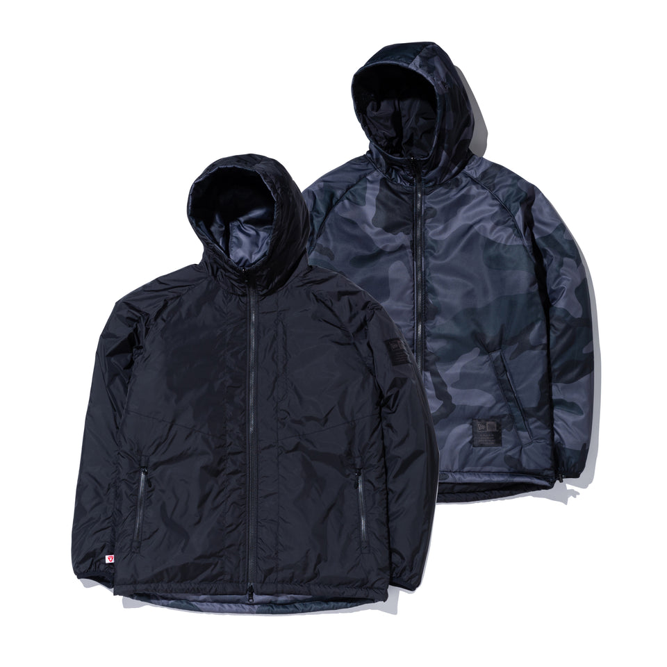 リバーシブル パフジャケット NEW ERA BLACK LABEL ブラック/ブラックカモ