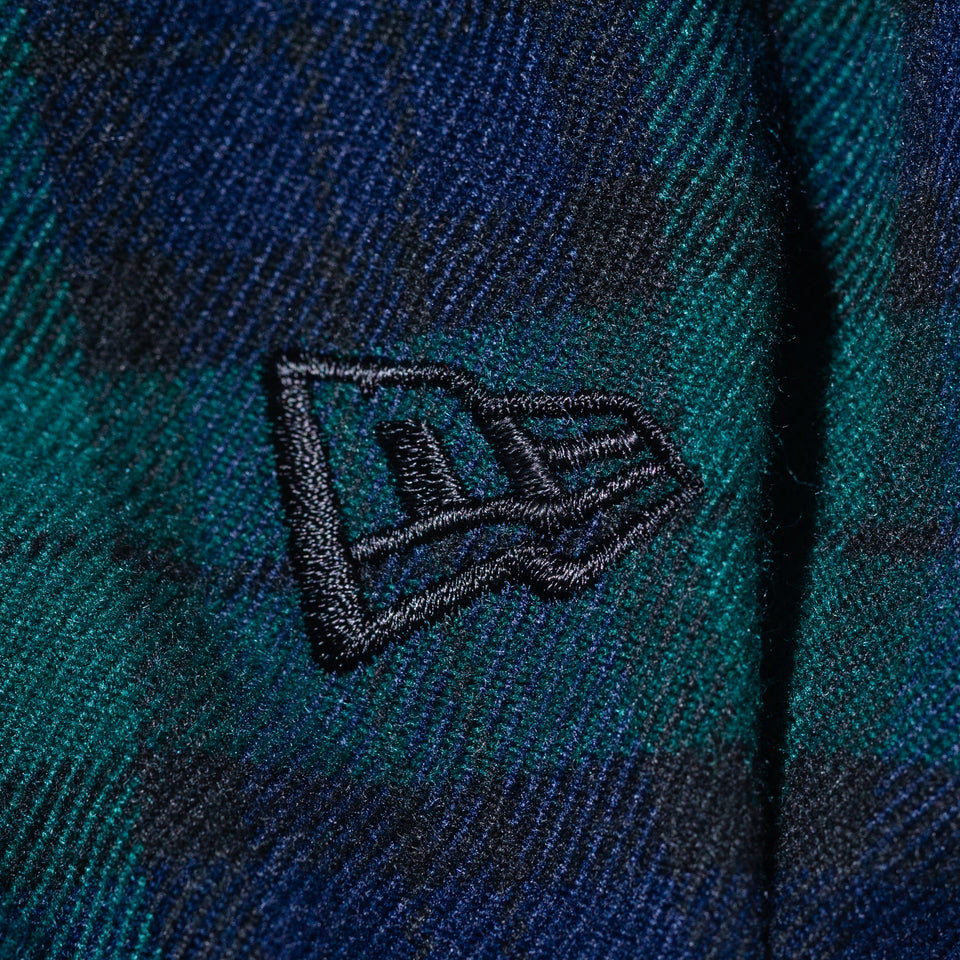 長袖 フランネル チェックシャツ NEW ERA BLACK LABEL グリーン