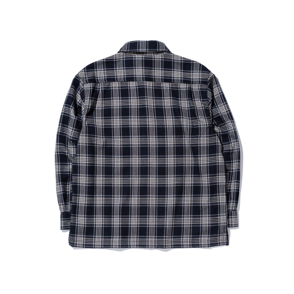 長袖 フランネル チェックシャツ NEW ERA BLACK LABEL ブラック