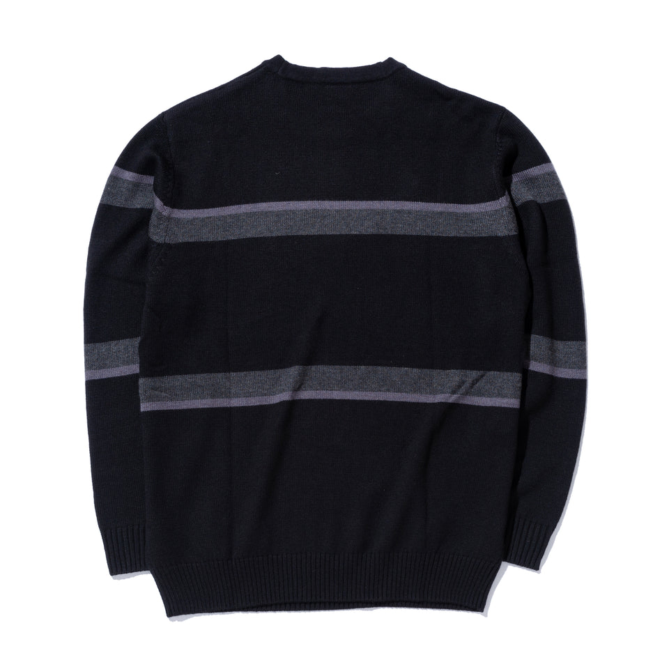 長袖 ニットセーター ウォッシャブル NEW ERA BLACK LABEL ブラック