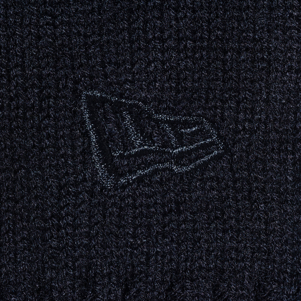 長袖 ニットセーター ウォッシャブル NEW ERA BLACK LABEL ブラック