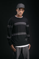 長袖 ニットセーター ウォッシャブル NEW ERA BLACK LABEL ブラック