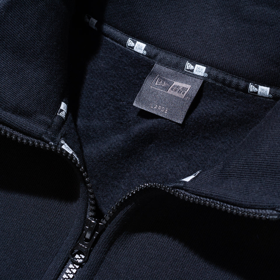 裏起毛 ハーフジップ スウェット NEW ERA BLACK LABEL ヘビーウェイト ブラック