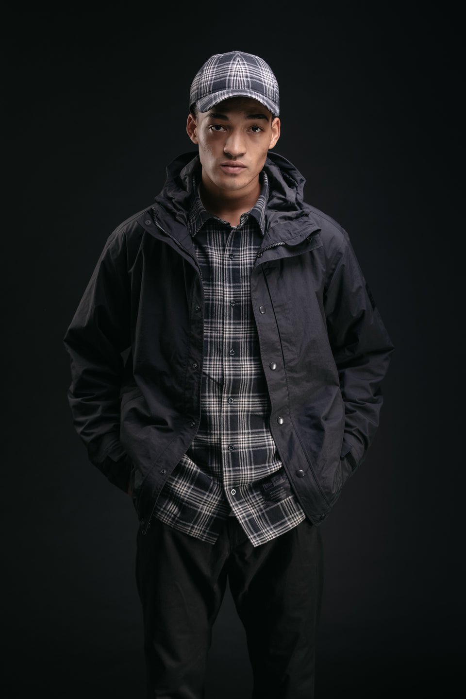 フィールド フーディッド ジャケット NEW ERA BLACK LABEL ブラック