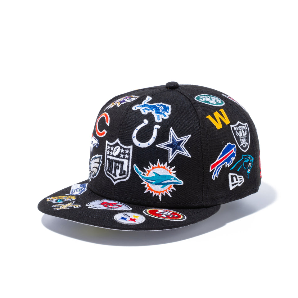 【ストア限定】 59FIFTY NFL ALL LOGOS ブラック【100th Monthly Limited】