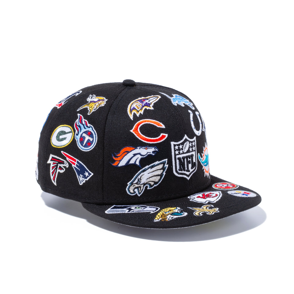 【ストア限定】 59FIFTY NFL ALL LOGOS ブラック【100th Monthly Limited】