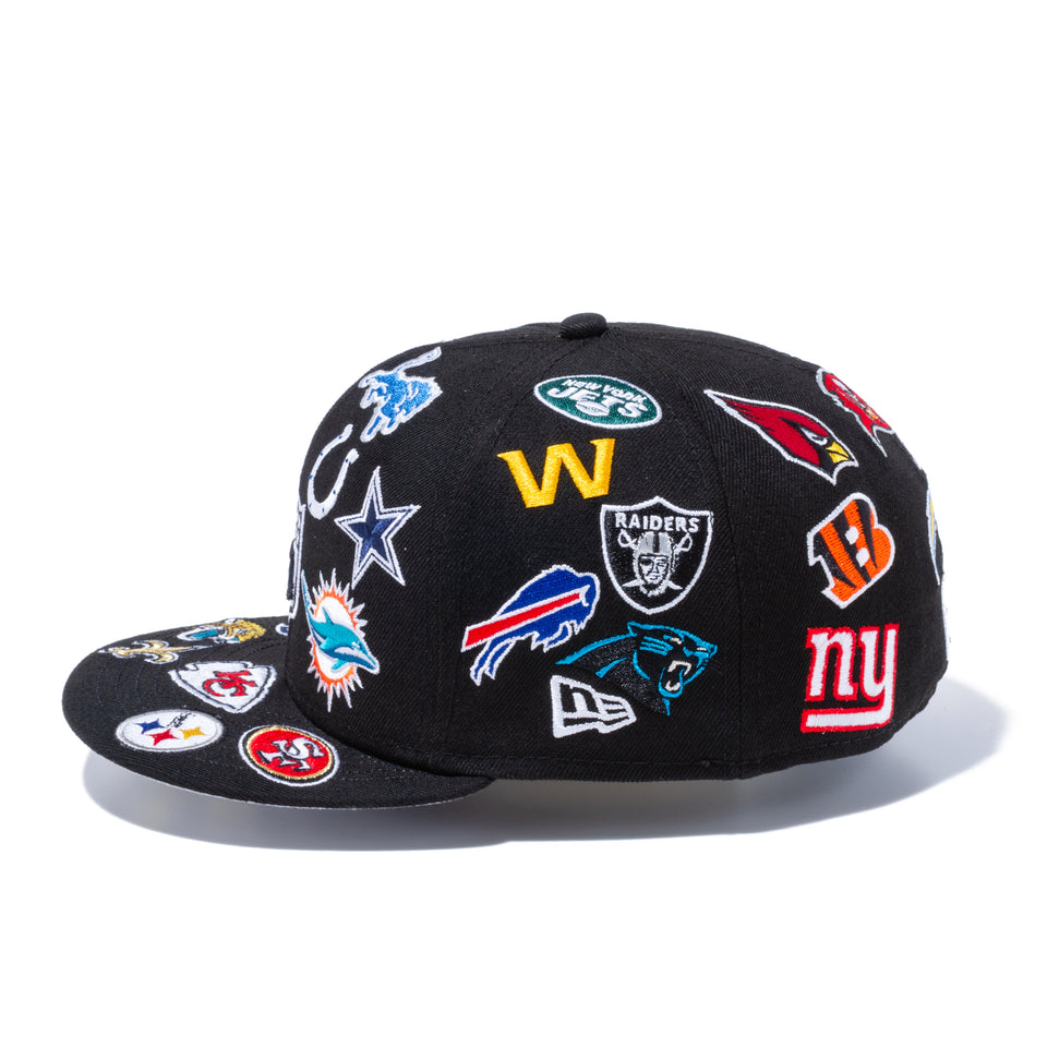 【ストア限定】 59FIFTY NFL ALL LOGOS ブラック【100th Monthly Limited】