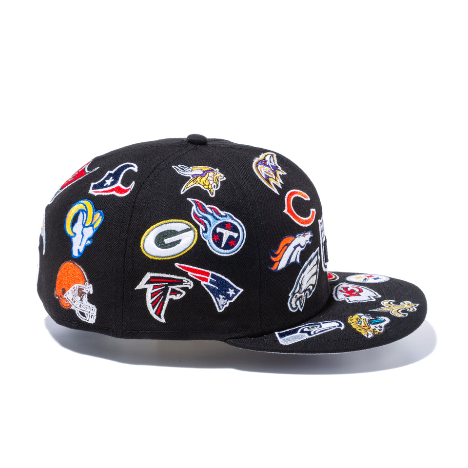【ストア限定】 59FIFTY NFL ALL LOGOS ブラック【100th Monthly Limited】