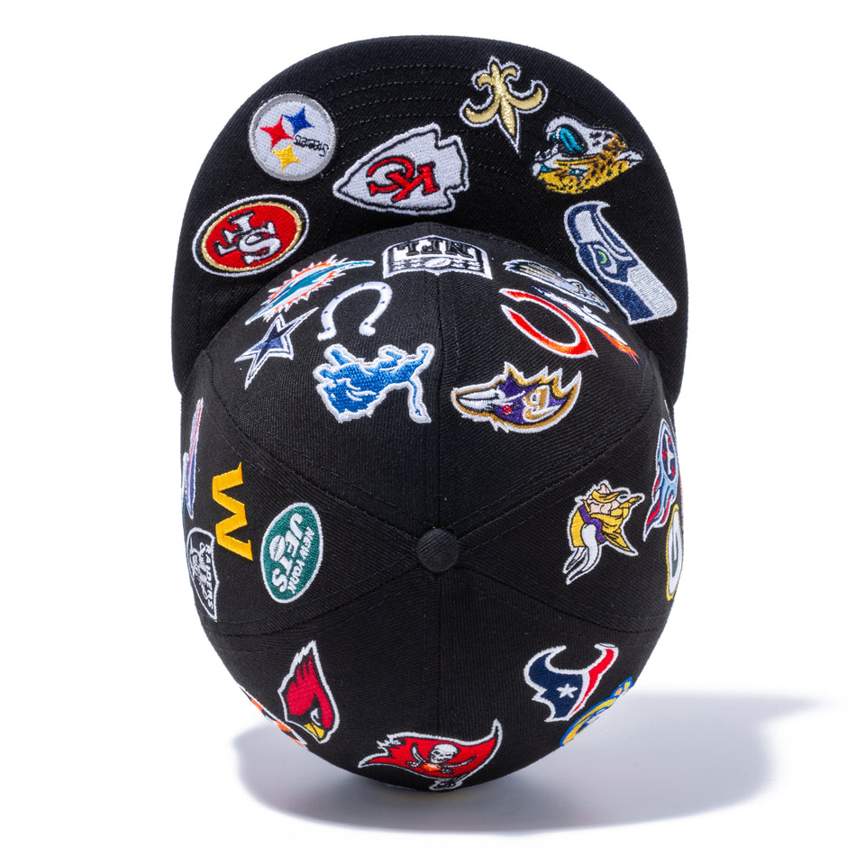 【ストア限定】 59FIFTY NFL ALL LOGOS ブラック【100th Monthly Limited】