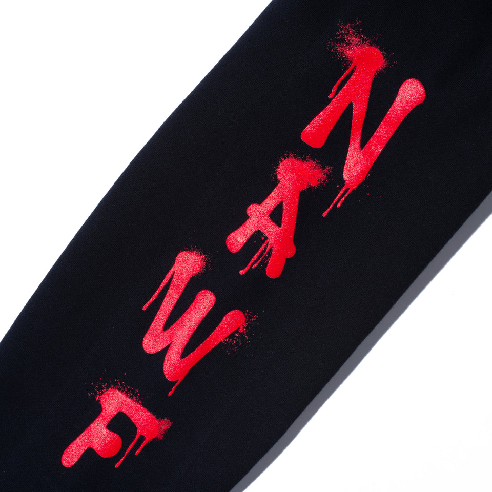 スウェット プルオーバーフーディー Offset アートワーク ブラック