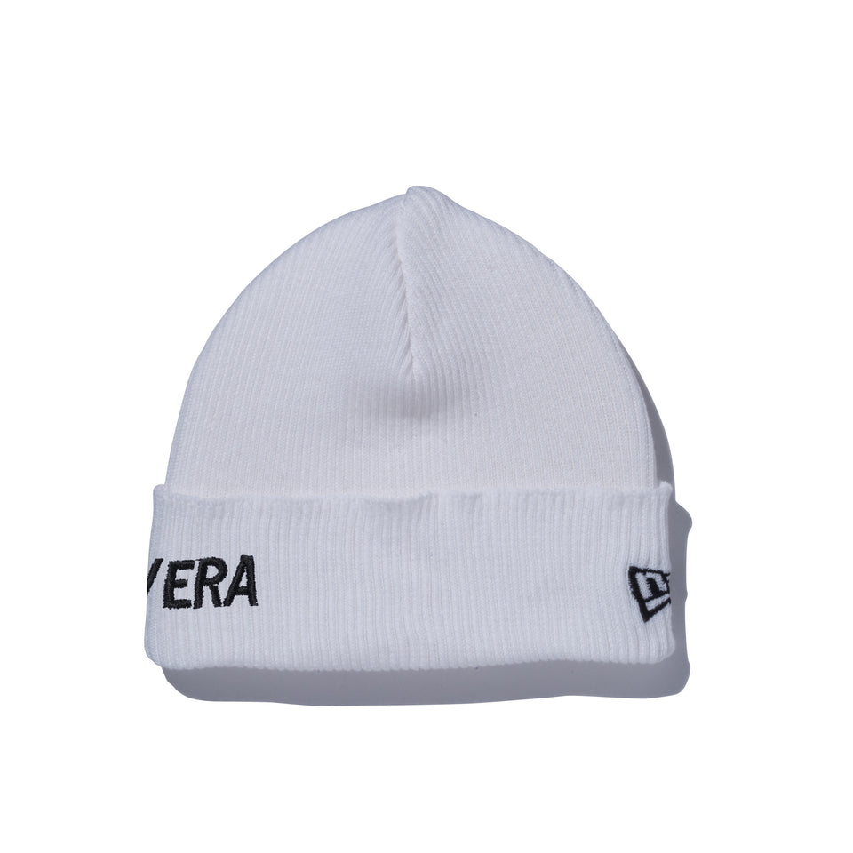 ミリタリーニット NEW ERA ロゴ ホワイト × ブラック (made with COOLMAX fabric)