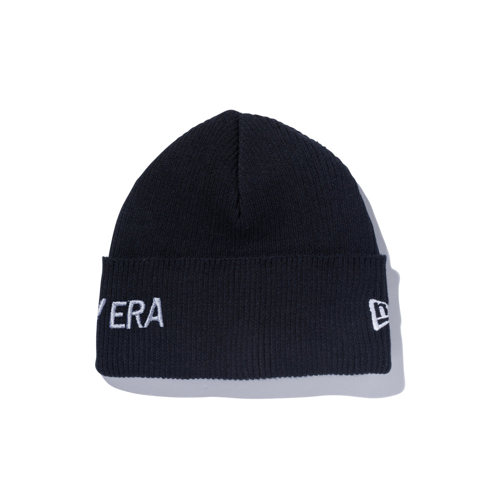 ミリタリーニット NEW ERA ロゴ ブラック × ホワイト (made with COOLMAX fabric)