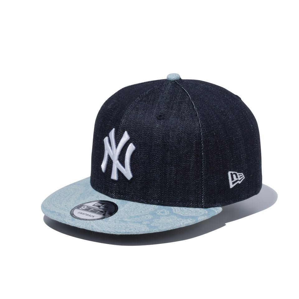 9FIFTY デニムペイズリー ニューヨーク・ヤンキース インディゴデニム ジャカードデニムバイザー