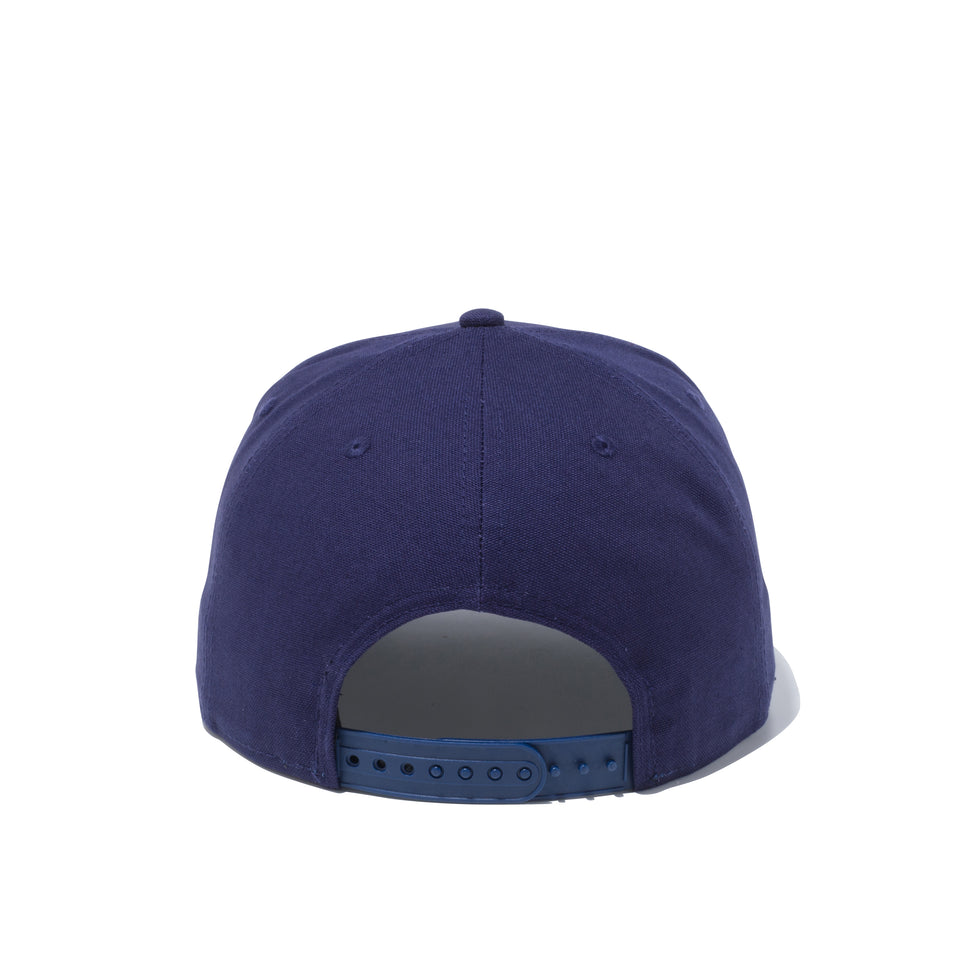 9FIFTY ダックキャンバス レザーパッチ ボックスロゴ ライトネイビー × ブラック
