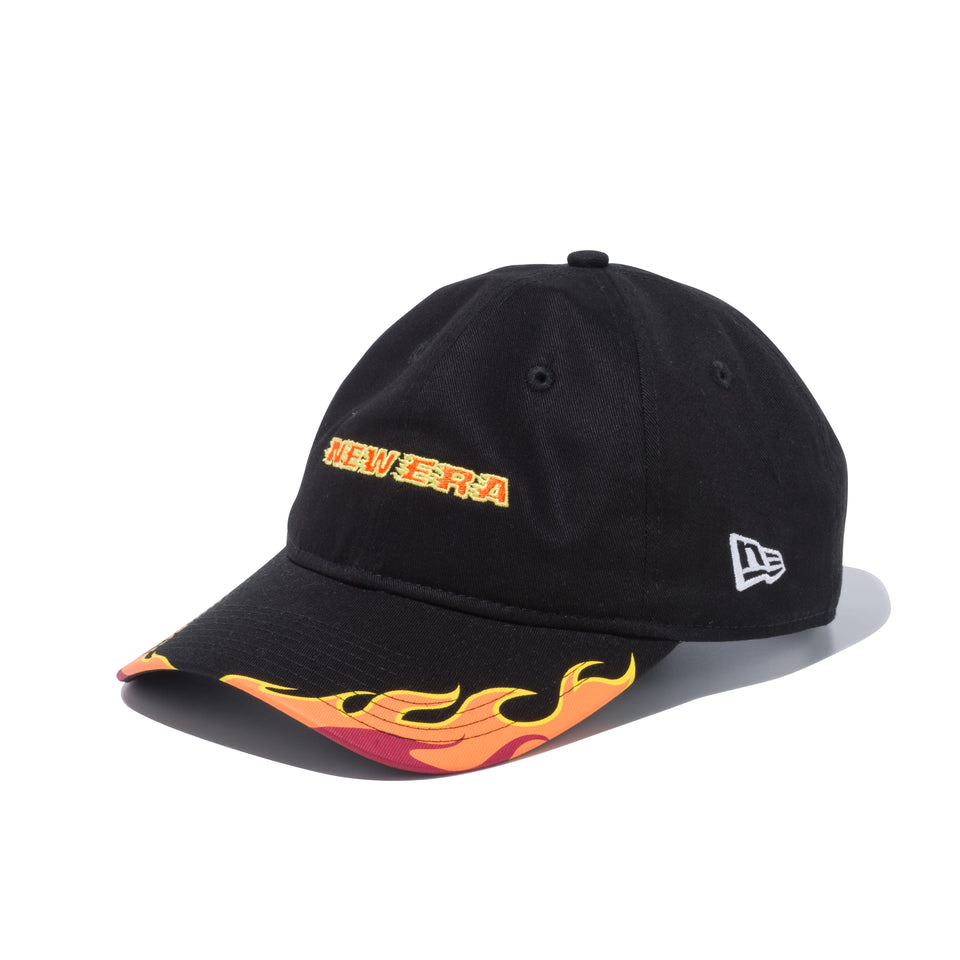 9THIRTY ファイアーパターン NEW ERA ロゴ ブラック × スノーホワイト