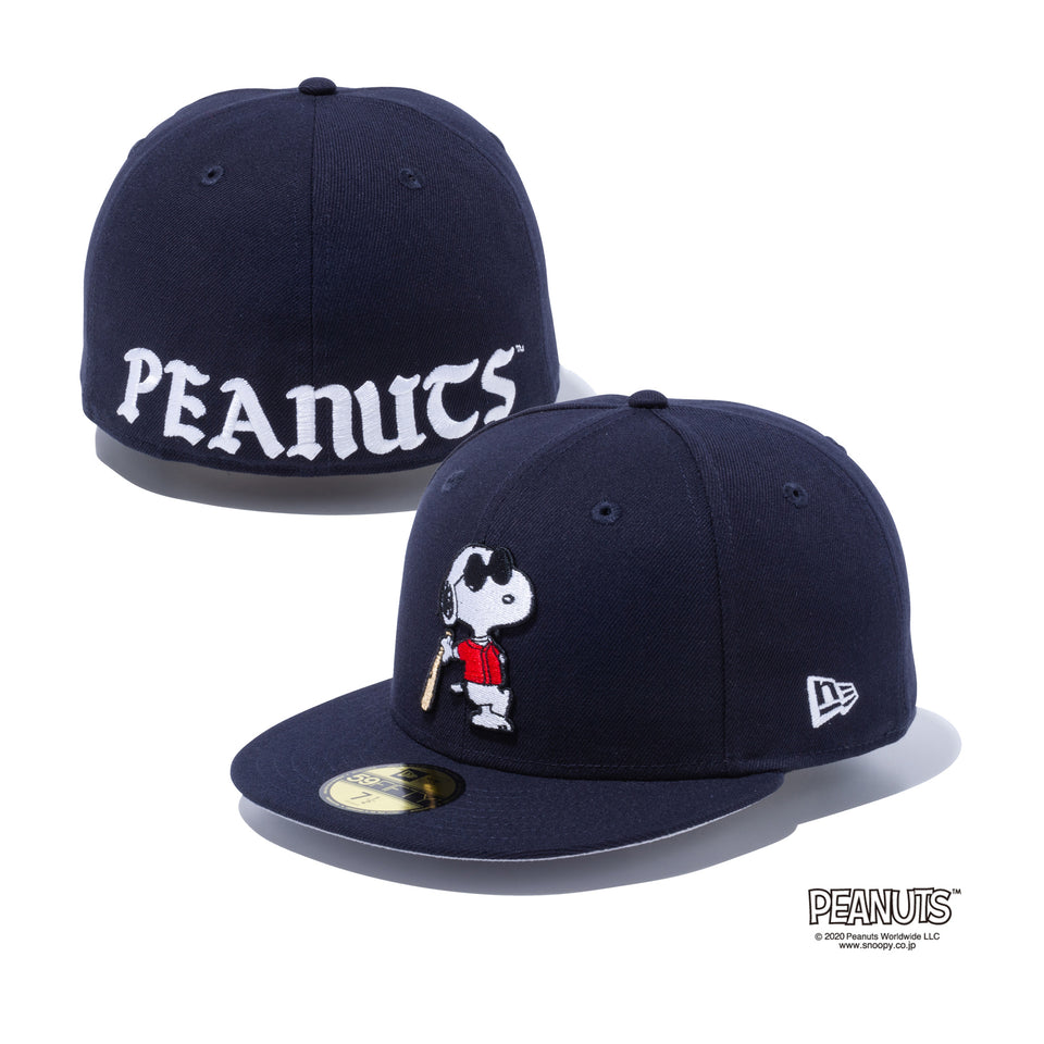 59FIFTY PEANUTS ピーナッツ ジョー・クール ネイビー グレーアンダーバイザー