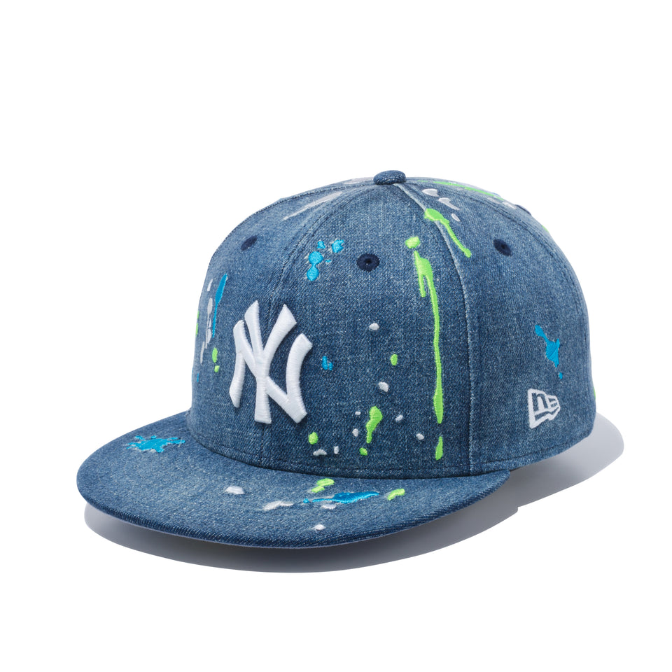 59FIFTY ニューヨーク・ヤンキース スプラッシュエンブロイダリー ウォッシュドデニム × スノーホワイト