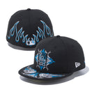 59FIFTY ロサンゼルス・ドジャース ピンストライプ ブラック × カリフォルニアブルー