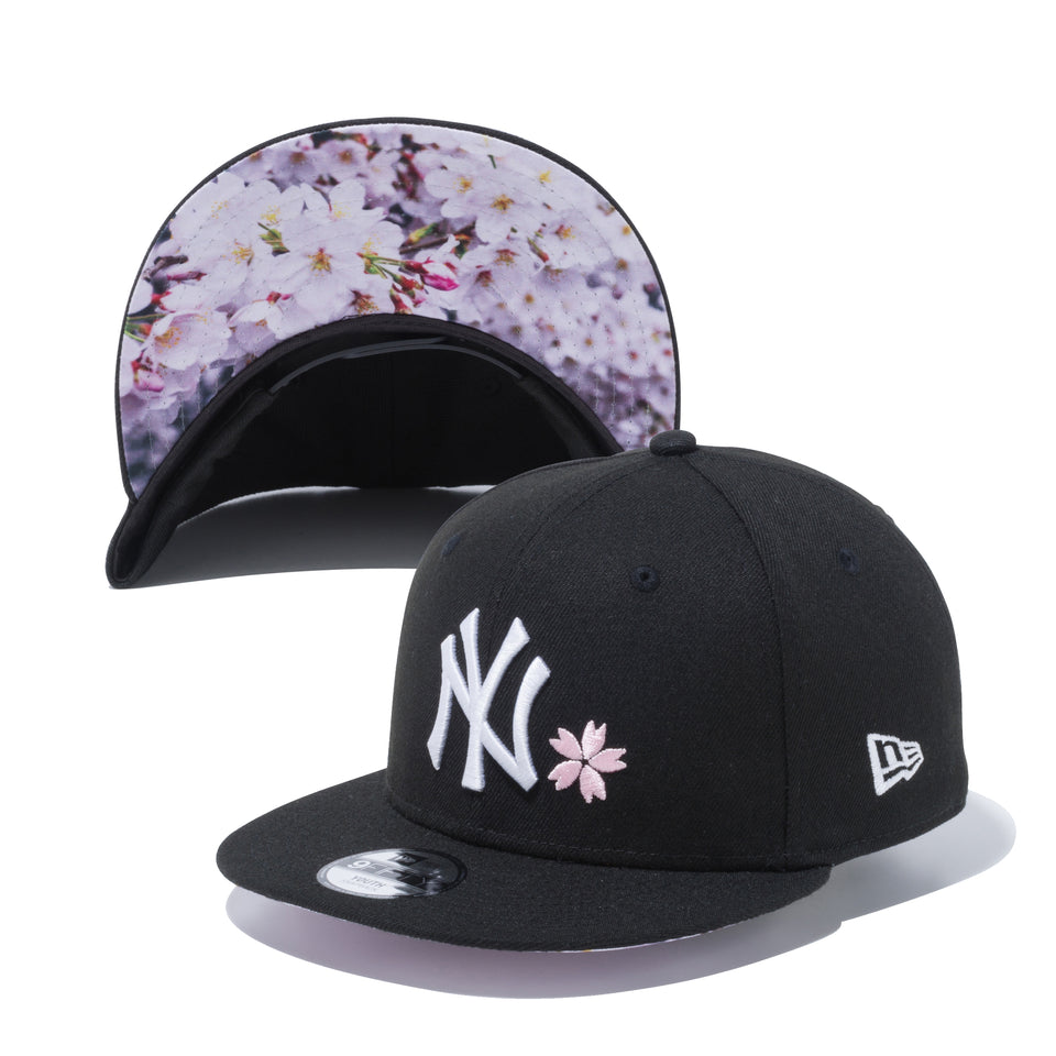 Youth 9FIFTY ニューヨーク・ヤンキース　桜　ブラック　プリントアンダーバイザー