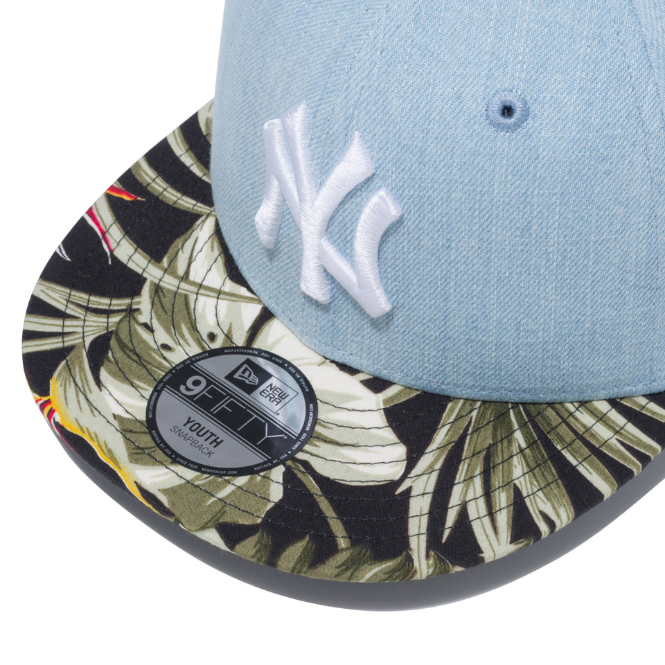 Youth 9FIFTY ボタニカル ニューヨーク・ヤンキース ウォッシュドデニム ブラックボタニカルバイザー