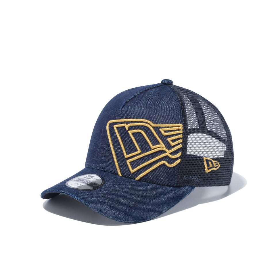 Youth 9FORTY A-Frame トラッカー バタリオン フラッグロゴ デニム | NEW ERA ニューエラ公式オンラインストア