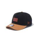 Youth 9FORTY A-Frame ダックキャンバス レザーパッチ ブラック タンバイザー