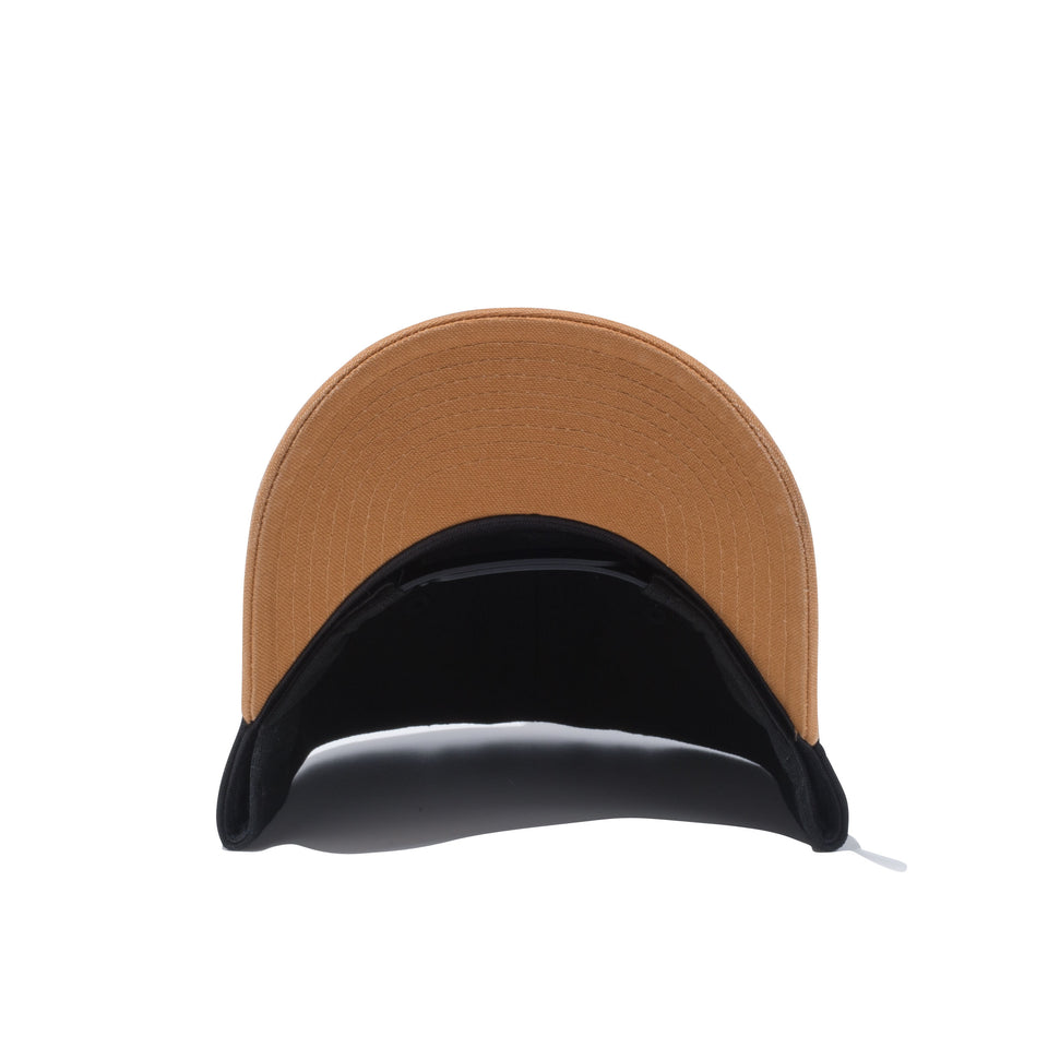 Youth 9FORTY A-Frame ダックキャンバス レザーパッチ ブラック タンバイザー