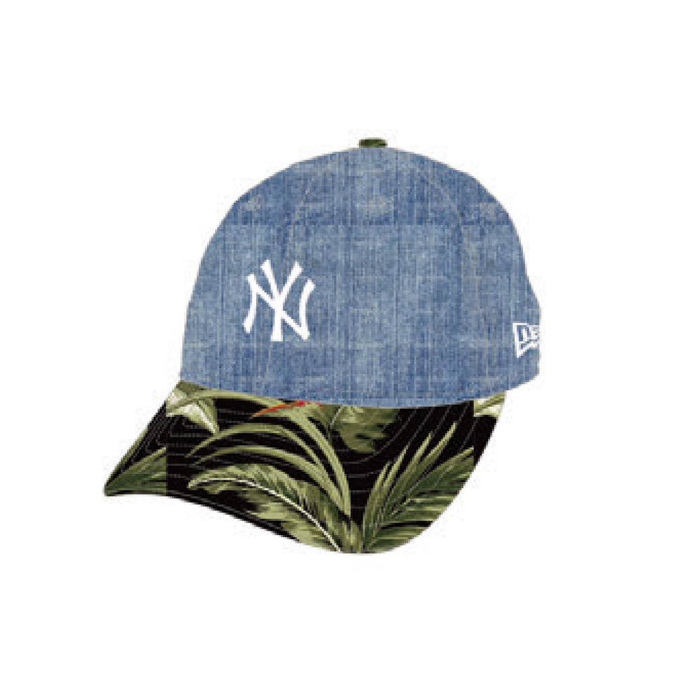 Youth 9TWENTY ボタニカル ニューヨーク・ヤンキース ウォッシュドデニム ブラックボタニカルバイザー