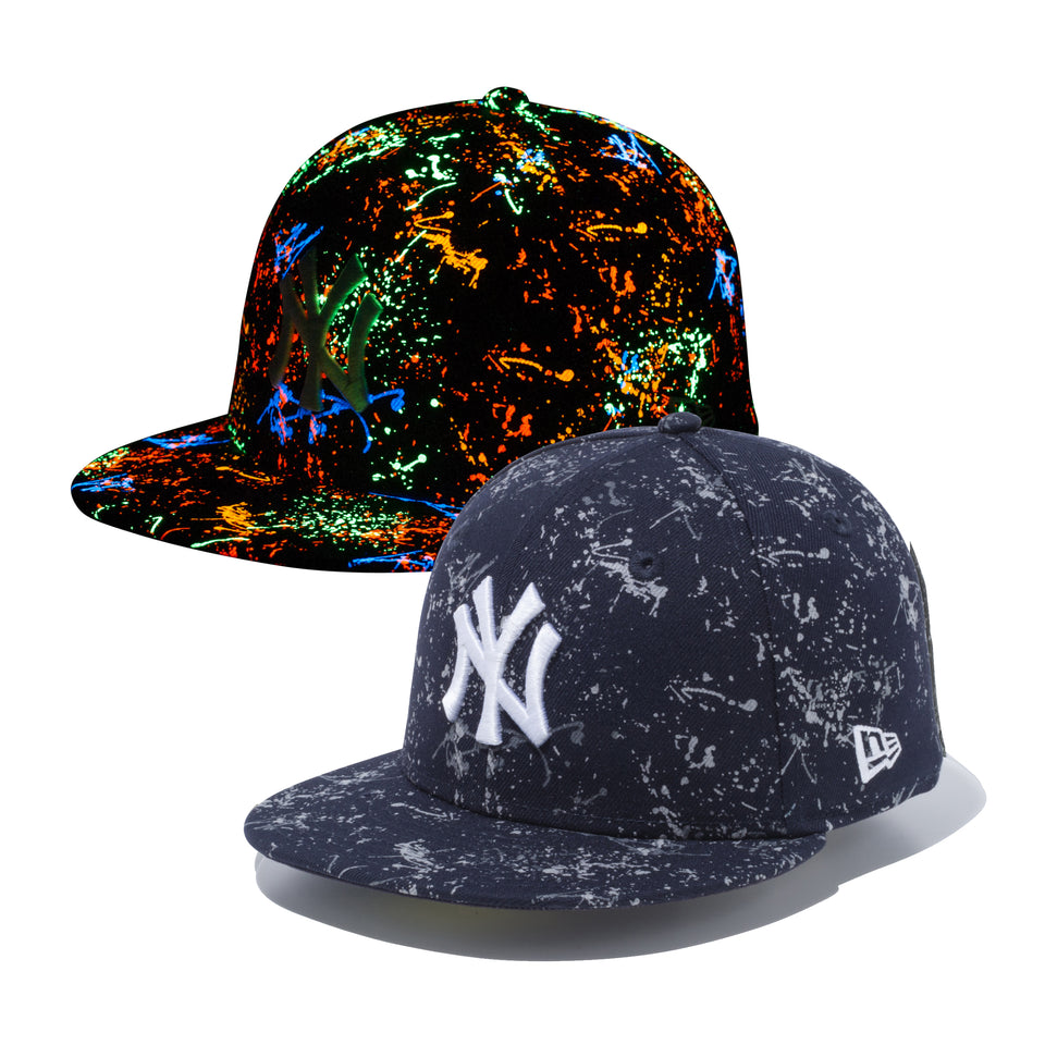 Kid's 59FIFTY ニューヨーク・ヤンキース スプラッシュペイント グローインザダーク ネイビー