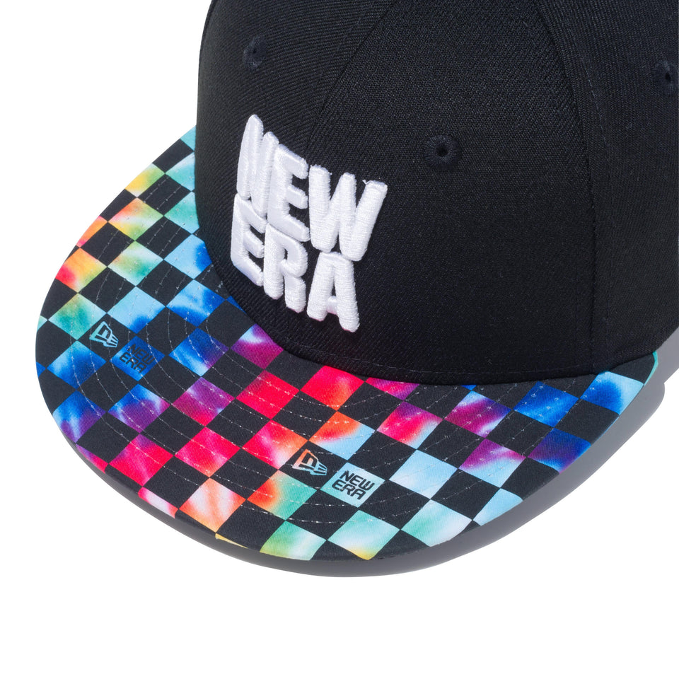 Child 9FIFTY タイダイチェッカー スクエアニューエラ ブラック