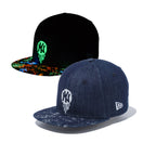 Child 9FIFTY ニューヨーク・ヤンキース スプラッシュペイント グローインザダーク インディゴデニム