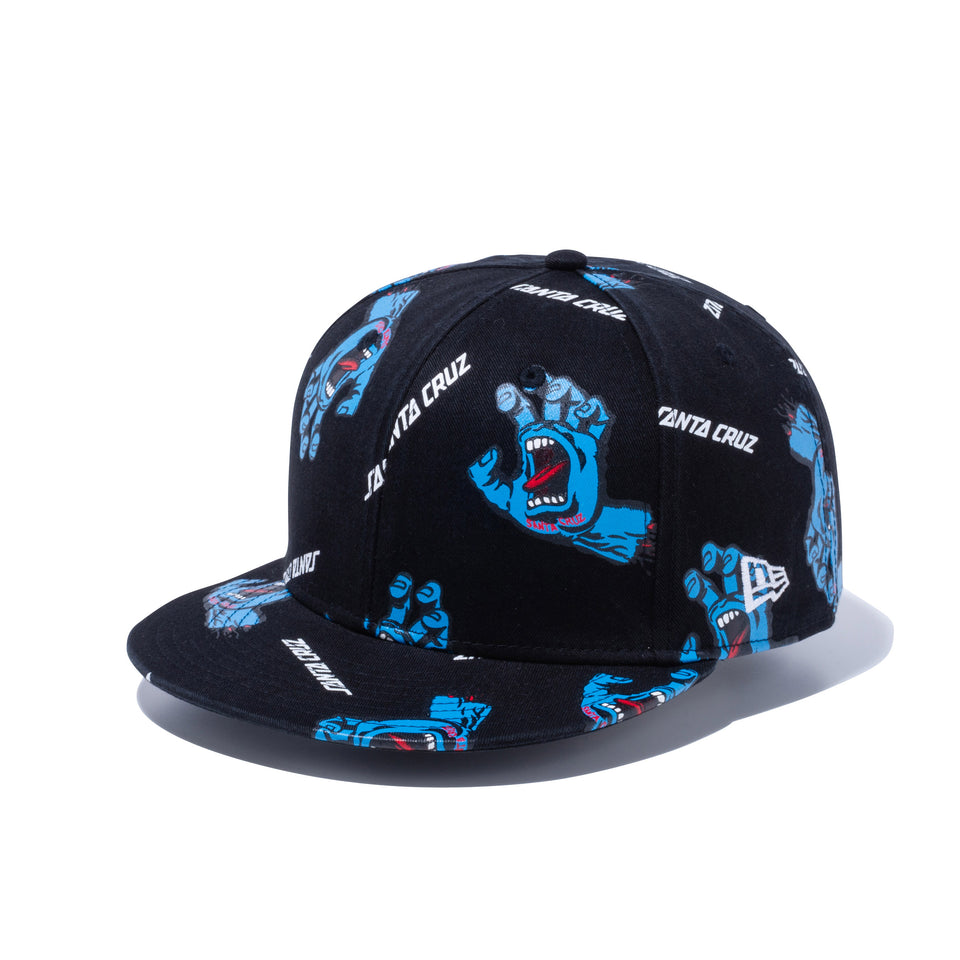 9FIFTY Santa Cruz サンタクルーズ スクリーミングハンド ブラック オールオーバー