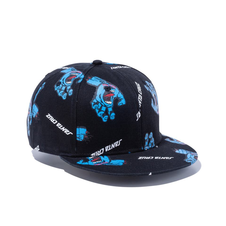 9FIFTY Santa Cruz サンタクルーズ スクリーミングハンド ブラック オールオーバー