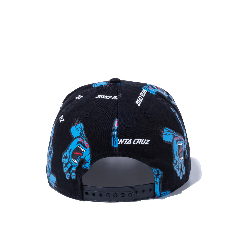 9FIFTY Santa Cruz サンタクルーズ スクリーミングハンド ブラック オールオーバー