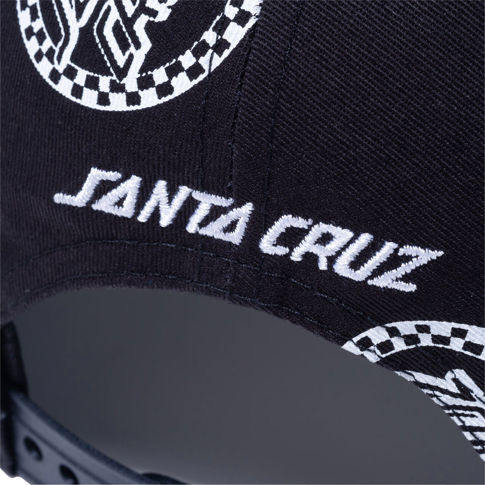 9FIFTY Santa Cruz サンタクルーズ サークルロゴ ブラック オールオーバー