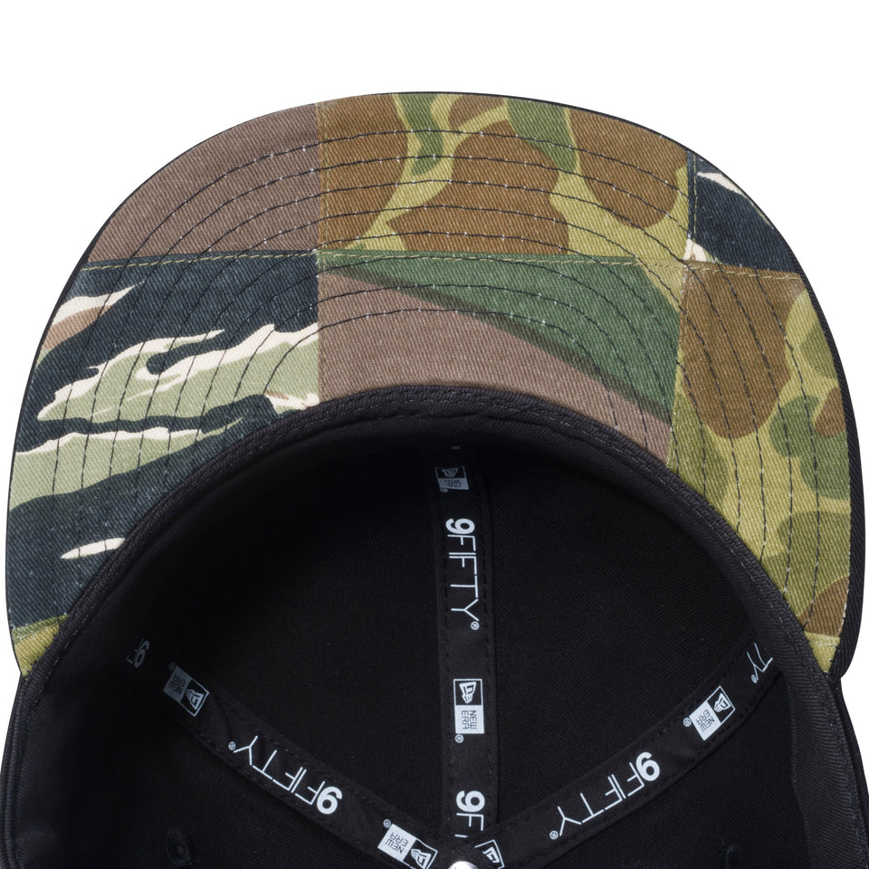 9FIFTY パッチワークカモ ラバーパッチ ブラック パッチワークカモアンダーバイザー