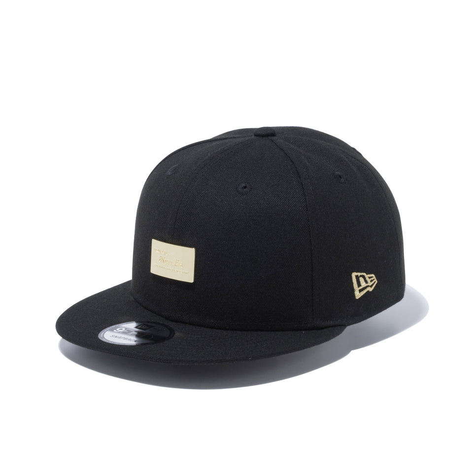 9FIFTY メタルプレート ブラック ゴールドメタルプレート