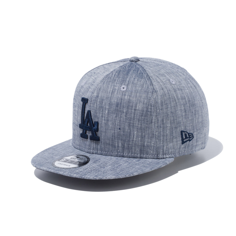 9FIFTY ロサンゼルス・ドジャース リネンシャンブレー ネイビー × ミッドナイトネイビー