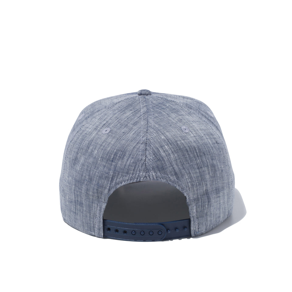 9FIFTY ロサンゼルス・ドジャース リネンシャンブレー ネイビー × ミッドナイトネイビー